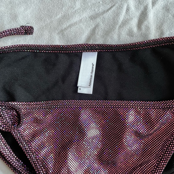 Purple iridescent American Apparel string bikini bottoms - Picture 4 of 4